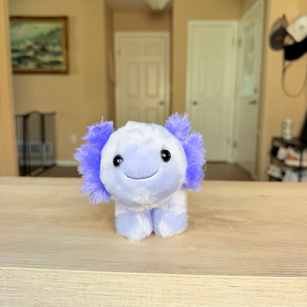 Build-A-Bear Workshop Axolotl Plush Toy Small Light Purple Stuffed Animal 8"